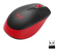 M190 Ratones, Ratón negro/Rojo, Ambidextro, Óptico, RF inalámbrico, 1000 DPI, Rojo