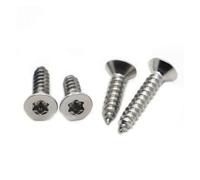 M2.3 5-50 Uds. 6 M3 M4 M5 M6 304 tornillo de madera autorroscante de cabeza avellanada plana Torx de seis lóbulos de acero inoxidable GB2670.2 A2-70(10mm,M2 50pcs)