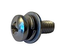 M2.5-0.45X16W5 JIS B1188 Phil Pan 304SS Arandela dividida 302/304SS Arandela plana Sems A2 Acero inoxidable St (paquete de 50)