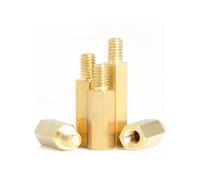 M2.5 M3 M4 Hex Brass Male Female Standoffs, 6mm Threaded PCB Spacer Pillars For Motherboard & Circuit Board Mounting