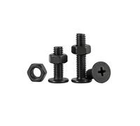 M2 .5 M3 M4 M5 M6 Black 304 Stainless Steel Cross Phillips Ultra Thin Super Low Flat Wafer Head Laptop Bolts Screws Nuts Set(M2.5x16x5 20sets)