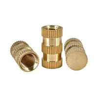 M2 .5 M3 M4 M5 M6 M8 Agujero ciego de latón Moldeo por inyección Tuerca moleteada un solo paso Nutsert(18mm,M3x5(30Pcs))