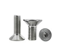 M2 .5 M3 M4 M5 M6 M8 M10 304 tornillos con cabeza hexagonal de acero inoxidable pernos planos avellanados DIN7991 tornillos de sujeción de metal(10mm(30Pcs),M2.5)