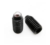 M2.5 M3 M4 M5 M6 M8 M10 M12 Black Grade 12.9 Steel 304 Stainless Steel Hex Socket Spring Ball Plunger Grub Bolt Point Set Screw(Grade 12.9 steel,20MM_M8 5PCS)