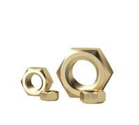 M2 .5 M3 M4 M5 M6 M8 M10 M12 M14 M16 M18 M20 Tuercas hexagonales planas de latón Tuercas finas(M14-1pcs)