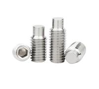 M2.5 M3 M4 M5 M6 M8 M10 M12 M16 304, casquillo hexagonal de acero inoxidable, extremo convexo, perno sin cabeza, tornillo de fijación con punta de perro(6mm,M5 50pcs)