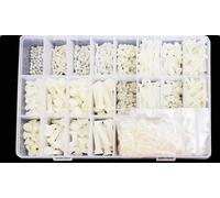 M2.5 M3 M4 M5 M6 máquina de plástico, caja de arandelas de tuercas de tornillo, juego de pernos de cabeza redonda de nailon blanco, Kit de clasificación de tornillos de nailon(White M5)