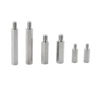 M2 .5 M3 M4 M5 M6 Separadores hexagonales de acero inoxidable macho a hembra PCB soporte espaciador placa estante espaciado tornillos perno(4mm (20Pcs),M2.5 (Head 6mm))