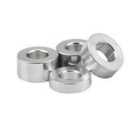M2.5 M3 M4 manga del eje aleación de aluminio junta de arandela plana manga junta de aislamiento no roscada(M4xD14mm(5pcs),Length 16mm)