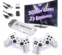 M2 Consola de Juegos Retro Consola Retro,50 000+ Juegos 23 emuladores,Salida HDMI 4K Game Stick,Emulador Consola Retro con Dos Controladores inalámbricos 2,4G,Videojuegos Plug and Play (256G)
