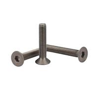 M2 DIN7991 GR2 Tornillo de cabeza avellanada hexagonal de titanio puro M2 * 3/4/5/6/8/10/12/14/15/16/20(10PCS,M2x15 s1.3)