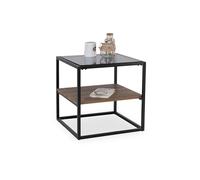 M2 Kollektion Detroit - Mesa Auxiliar (Madera, 50 x 50 x 50 cm), Color marrón y Negro