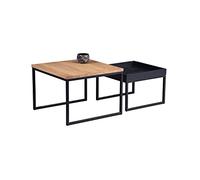 M2 Kollektion Dublin 1 - Mesa de café (Madera de Haya, 49 x 36 x 49 cm), Color Negro