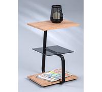 M2 Kollektion Lugana - Mesa Auxiliar (Madera, Roble Artificial, 40 x 56 x 39 cm)