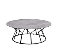 M2 Kollektion Lydia 3 - Mesa Auxiliar de Cristal, Color Gris, diámetro 90 cm, Altura 35 cm