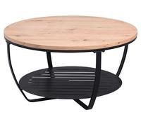 M2 Kollektion Mesa de Centro Palermo en Negro, 80 x 43 x 80 cm