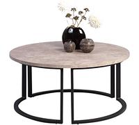 M2 Kollektion New York 2 - Mesa de Centro (Madera, 38 x 80 cm), diseño de hormigón
