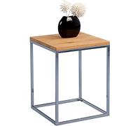 M2 Kollektion Ralf - Mesa Auxiliar (Madera, Metal Cromado, Roble Salvaje, 40 x 40 x 52 cm)