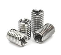 M2-M12 Stainless Steel Sotted Inside Outside Self Tapping Thread Insert Adapter Screw Nuts Sleeve Converter Nut 1/2/3/5/10pcs(Length 6mm,M3xM6 (10pcs))