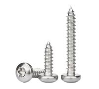 M2 M2.3 M2.6 M3 M3.5 M4 M5 M6 304 tornillos de rosca hexagonales de cabeza redonda de acero inoxidable tornillo de madera de seis lóbulos con cabeza plana(6mm,M4 (50 Pieces))