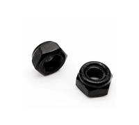 M2 M2.5 M3 M3.5 M4 M5 M6 M8 M10 M12 M14 M16 304 Stainless Steel Black Hex Insert Lock Nut Self-locking Locknut(Black carbon steel,100pcs M5)