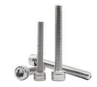 M2 M2.5 M3 M3.5 M4 M5 M6 M8 Over Ultra Long 200mm 304 A2-70 Stainless Steel DIN912 Hex Socket Head Cap Screws Allen Bolts(45mm,10pcs M5)