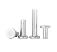 M2 M2.5 M3 M4 M5 M6 GB109 304 Remache de cabeza redonda plana de acero inoxidable sólido autoenchufable, pernos de remache de presión, 5/50 piezas(50Pcs M2,3mm)