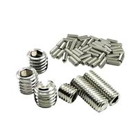 M2 M2.5 M3 M4 M5 M6 M8 304 tornillo de larva de acero inoxidable hexagonal Allen Cup Point DIY Set manijas de puerta perno de grifo DIN916(16mm,M3 x 50Pieces)