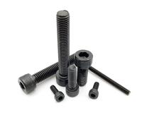M2 M2.5 M3 M4 M5 M6 M8 DIN912 tornillo de cabeza hexagonal de rosca completa acero de grado 12,9 negro(10mm,10pcs M6)