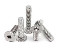 M2 M2.5 M3 M4 M5 M6 M8 hexagonal Ultra fino oblea plana tornillo de cabeza Allen 304 A2-70 acero inoxidable(10pcs M5x35mm)