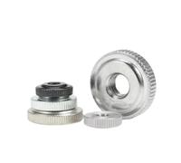 M2 M2.5 M3 M4 M5 M6 M8 M10 M12 304 acero inoxidable acero al carbono pequeño paso moleteado fino tuerca de pulgar apriete a mano tuerca de pulgar(Nickel Plated,M5-2pcs)