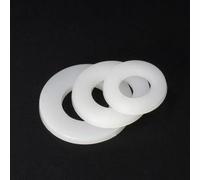 M2 M2.5 M3 M4 M5 M6 M8 M10 M12 M14 M16 M18 M20 arandela plana de nailon blanco/negro espaciador plateado junta de sellado de aislamiento de plástico anillo(White,M6X12X1.5(50pcs))
