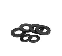 M2 M2.5 M3 M4 M5 M6 M8 M10 M12 M14 M16 M18 M20 Arandela plana de plástico de nailon negro, espaciador plano, anillo de junta de aislamiento(M3x7x1(100pcs))