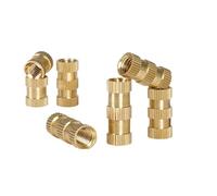 M2 M2.5 M3 M4 M5 M6 M8 M10 Tuerca termofusible de latón Tuerca de inserción roscada térmica Tuerca de inserción de inyección moleteada termofusible de plástico Impresión 3D para impresora(Length 12mm,