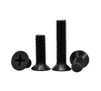 M2 M2.5 M3 M4 M5 negro 304 Acero inoxidable Cruz redonda cabeza plana tornillo de cabeza avellanada TV pernos for muebles de computadora(Countersunk Head,LENGTH 5MM_M3 (30PCS))