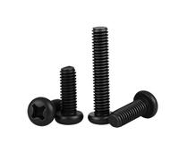 M2 M2.5 M3 M4 M5 negro 304 Acero inoxidable Cruz redonda cabeza plana tornillo de cabeza avellanada TV pernos for muebles de computadora(Pan Head,LENGTH 10MM_M3 (30PCS))