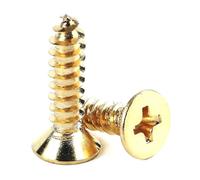 M2 M3 .5 M4 M5 Tornillos dorados autorroscantes planos Phillips de cabeza avellanada de latón puro 20 piezas, 20 piezas, M3x30 mm(M3.5x12mm)