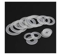 M2 M3 M3.5 M4 M5 M6 M8 M10 M12 M14 M16 M18 M20 Arandela plana de nailon transparente Tornillo de plástico PE Junta Espaciador de aislamiento Sellos Anillos(M6x18x0.9mm,50Pcs)