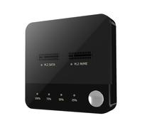 M2 NVME Duplicador Dual Bay Offline Clone Tool SSD Enclosure USB C Adapter Write Read PC Plug and Play con caja de almacenamiento, sistema de refrigeración base antideslizante
