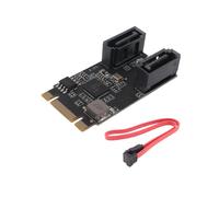 M2 PCIE NVMe SATA6G 2 Puertos III 6 Gb/S M.2 22X42 M Key y B Key Controller Adapter Card JMB582