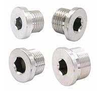M22/M24/M27/M30/M33/M36 Rosca métrica macho 304 Tapón de extremo avellanado de acero inoxidable con brida hexagonal M27 x 1,5