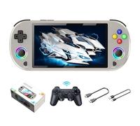 M22 Pro Consola portátil Retro con más de 30000 Juegos,más de 30 emuladores,Pantalla IPS RGB de 5 Pulgadas con 16 Millones de Colores,Un mandos inalámbricos de 2,4 GHz y Sistema EmuELEC(Gris 128G)