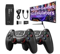 M22 Wireless Retro Game Stick,30000+ Classic Games,Retro Game Console,HDMI TV Output, Plug And Play Retro Game Revisiter with Premium Competitive Dual Controllers Black