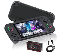 M26 Consola Retro Portátil Consola Portatil 50000+ Juego 25 Emulador,5.1″ 800*480P Pantalla IPS Consola de Videojuegos Portátil,Sistema EmuELEC,Anillo de Luz Arcoíris RGB Mini Consola,3000mAh (256G)