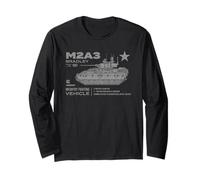 M2A3 Bradley Infantería Vehículo de Combate diseño Militar Manga Larga