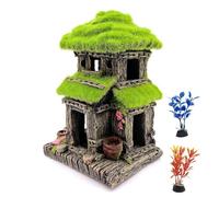 M2cbridge Decoración de Acuario, escondite de Peces, Cueva Betta con Musgo Verde Realista (Estilo 3)