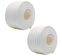 M2cbridge Protección multifuncional de bordes y esquinas, parachoques de seguridad para bebé, 6.5 pies (blanco arroz (6.5 pies x 2))