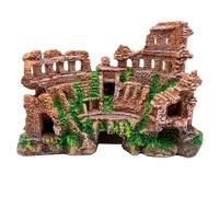 M2cbridge Ruinas Antiguas de Columna Romana para decoración de Acuario, Castillo Europeo, Rocas de escondite de peceras (ruinas de Columna Romana)