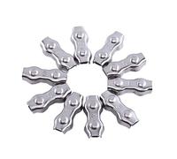 M3 Abrazadera de Cable 3mm 10Pcs Acero Inoxidable Conector Abrazadera Dúplex Abrazaderas Pinza para Cables Alambre
