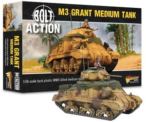 M3 Grant Tanque mediano - 1:56 tanque de plástico del ejército británico | Miniaturas muy detalladas de la Segunda Guerra Mundial de Warlord Games